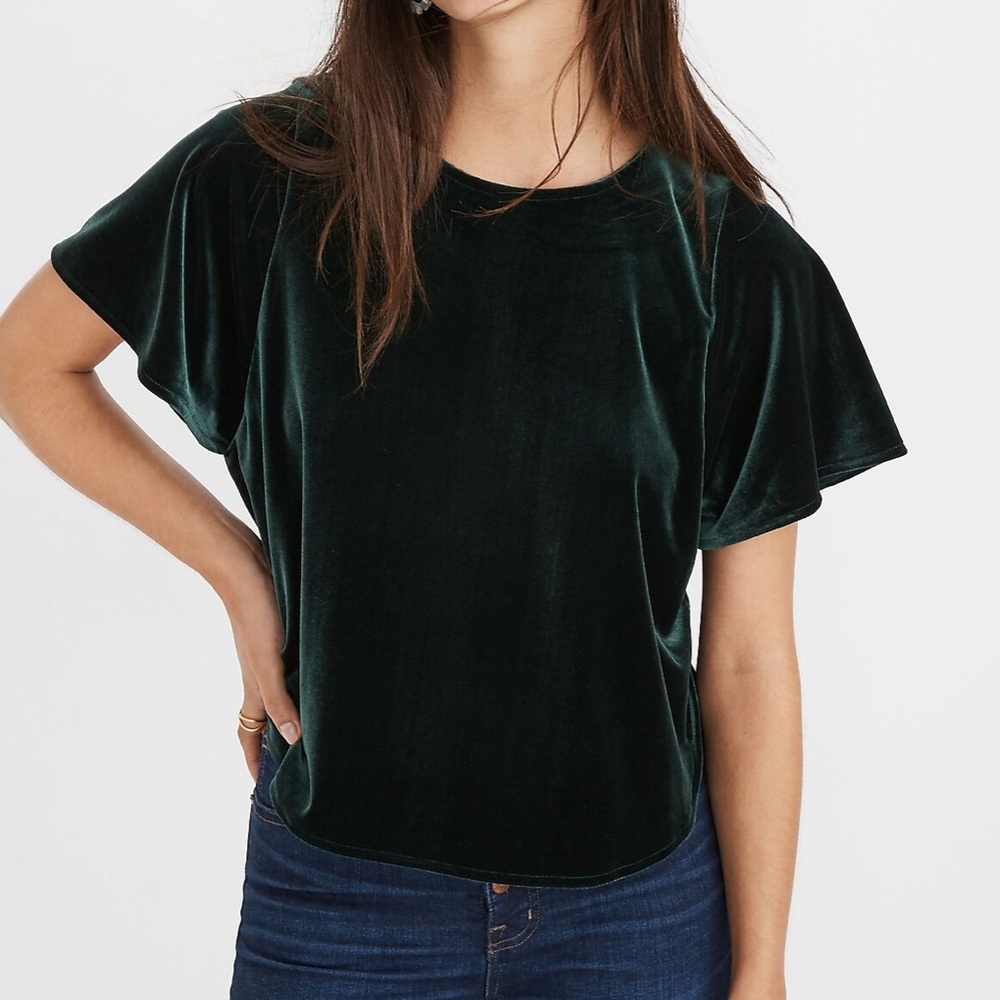 Madewell Velvet Butterfly Top